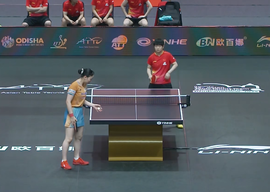 对于张本美, 亚锦赛孙颖, 国对阵日本